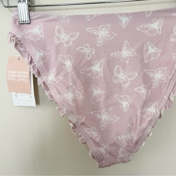 Dippin Daisy's Women's Pacifica Bikini Bottom NEW Size Small Pink Butterfly - Picture 6 of 8
